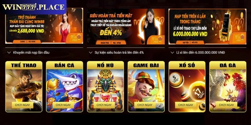 Kho game phong phú với chất lượng game đỉnh cao